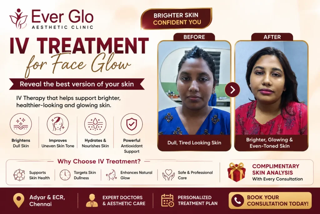 IV Glutathione Treatment in Adyar & ECR: Explore Professional Skin Brightening Care